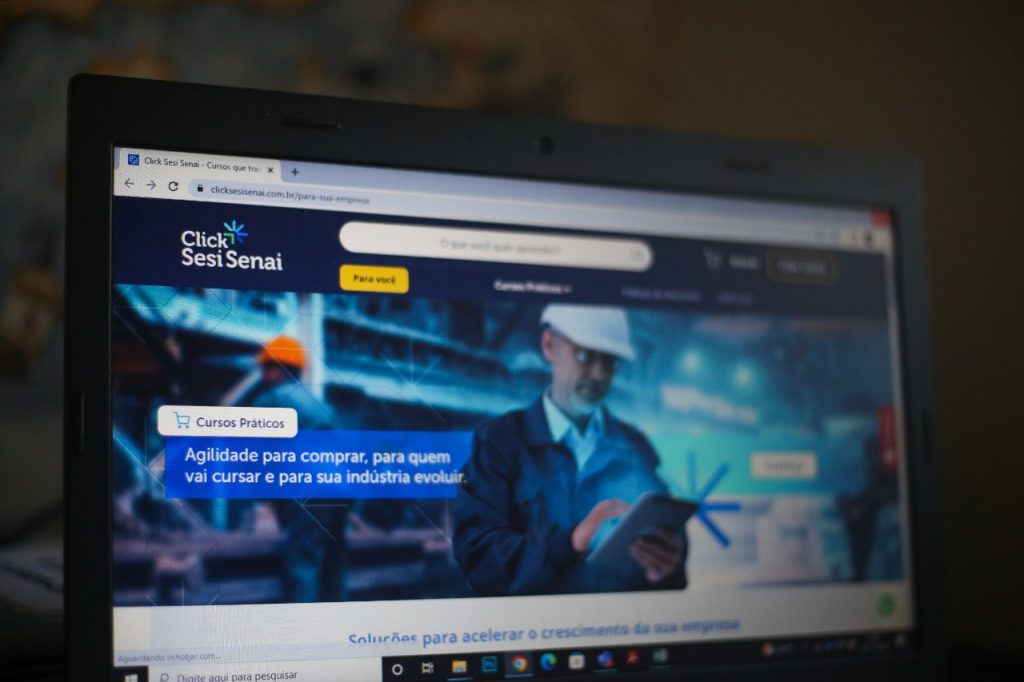 Print de tela do site Click Sesi Senai